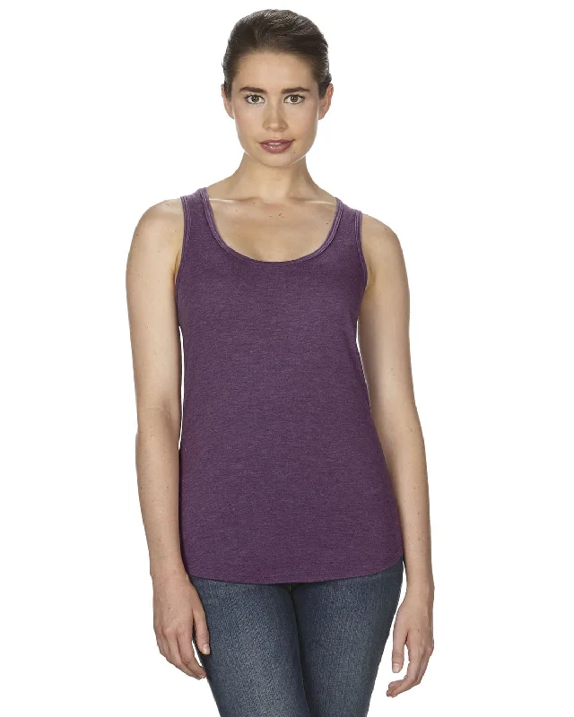 New Arrival Anvil Ladies Triblend Racerback Tank | Hth Aubergine