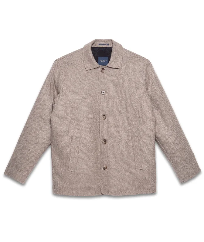 Clearance Items Guide London Oatmeal Wool-Blend Casual Jacket