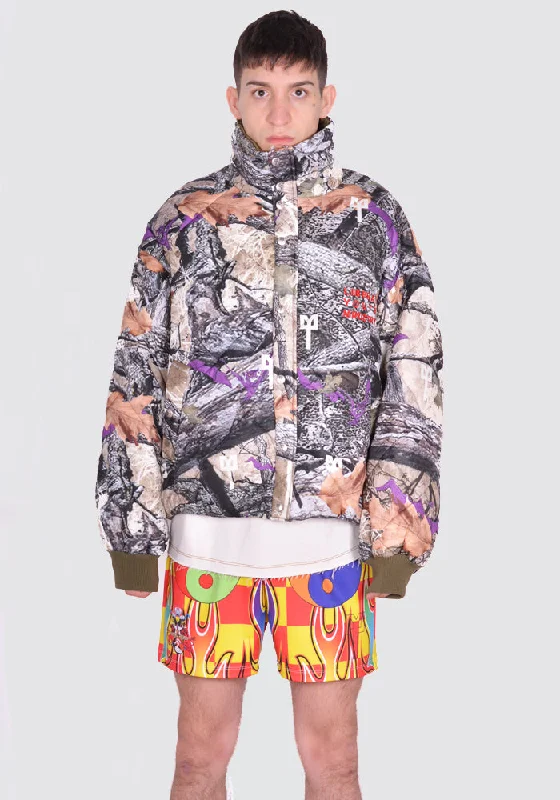 Weekend Offers You Can't Ignore LIBERAL YOUTH MINISTRY LYM05J001 PRINTED PADDED JACKET MULTI/KAHKI