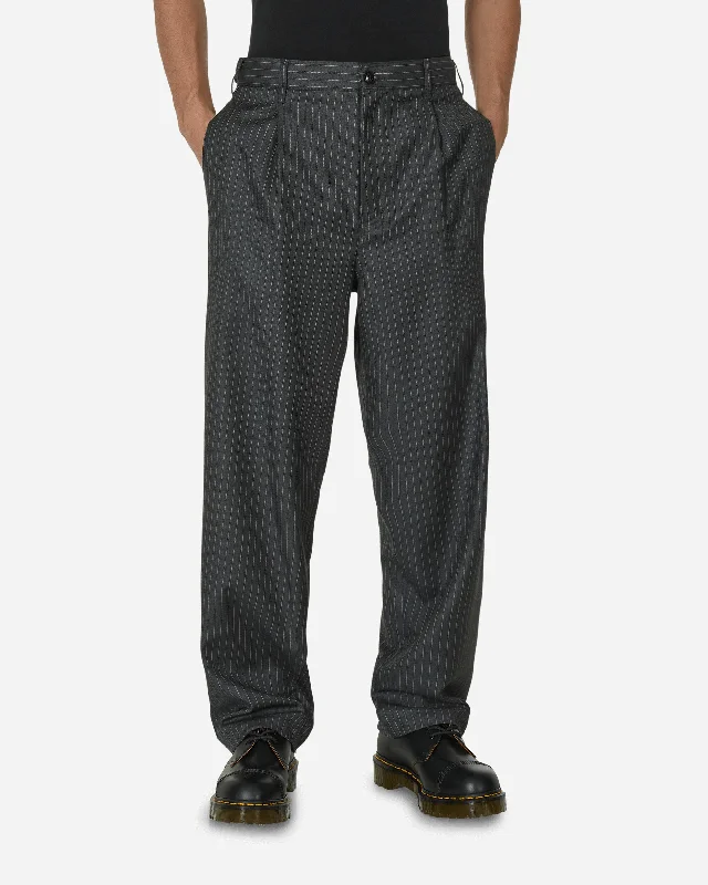 Big Deal Stripe Volume Pleated Trousers Grey