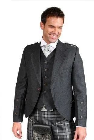 Don't Miss Charcoal Tweed Crail Jacket and 5 Button Waistcoat