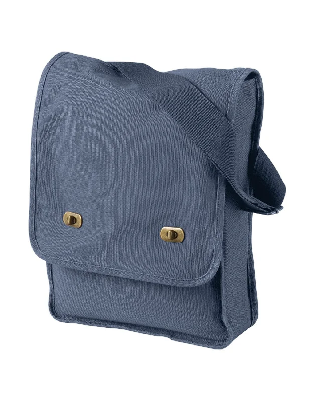 Hot Buy Authentic Pigment Pigment-Dyed Canvas Field Bag | Denim
