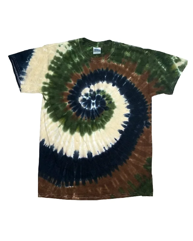 Weekend Savings Spectacular Tie-Dye Youth 100% Cotton Tie-Dyed T-Shirt | Camo Swirl