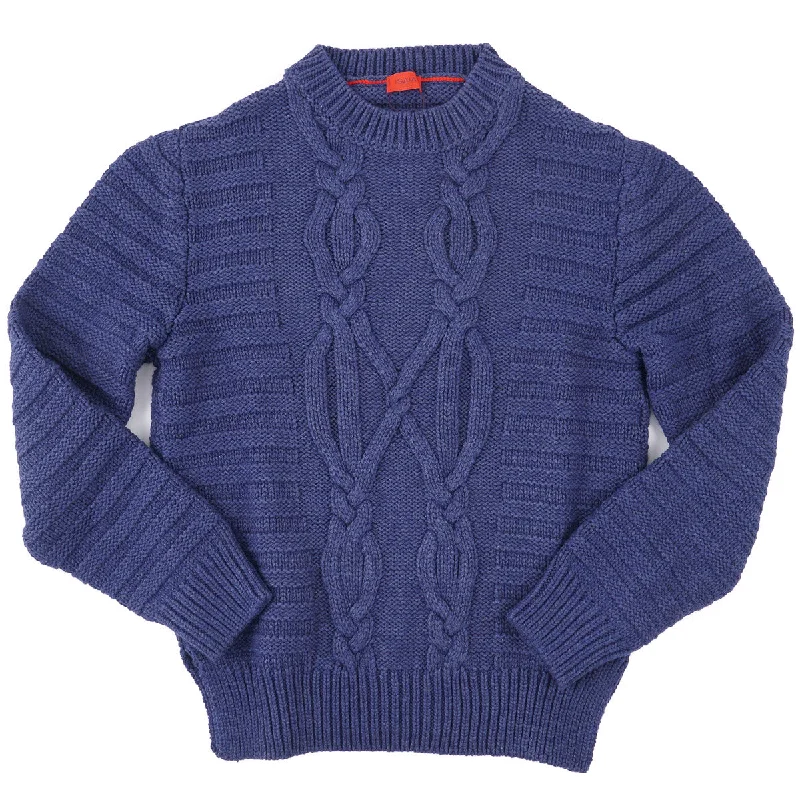 Value Deals Isaia Cable Knit Cashmere-Silk Sweater