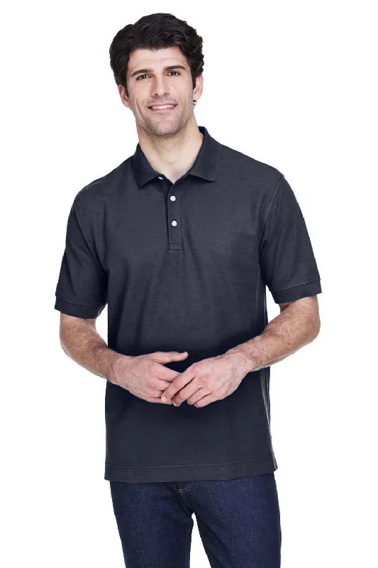 Steals and Deals Devon & Jones Mens Short Sleeve Polo Shirt - Navy Blue