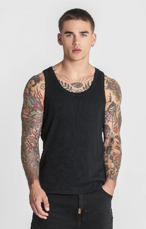 Great Deals Black Ribbed Tanktop