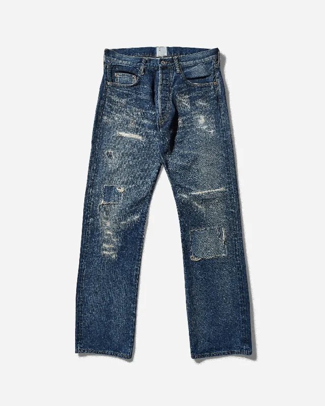 Extra Discount Men's New Manual Selvedge Denim Pants Indigo