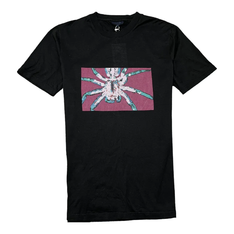 Fantastic Deals Men's Spider Print T-Shirt Black Size S