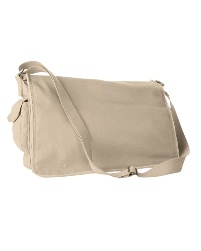 Unbeatable Deal Authentic Pigment Raw-Edge Messenger Bag | Putty