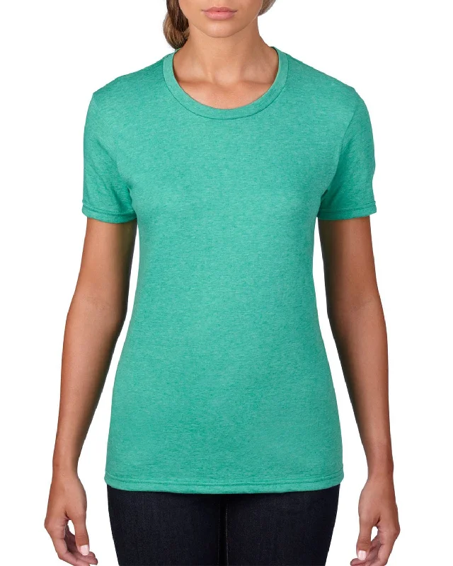 Midnight Madness Anvil Ladies Fashion Fit T-Shirt | Heather Green