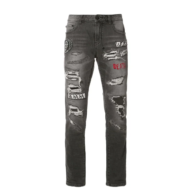 Exclusive Deal PATCHWORK DISTRESSED JEANS
