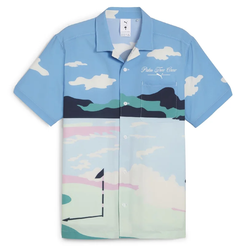 Online Exclusive X PTC Open Collar Print Polo Regal Blue - SS24