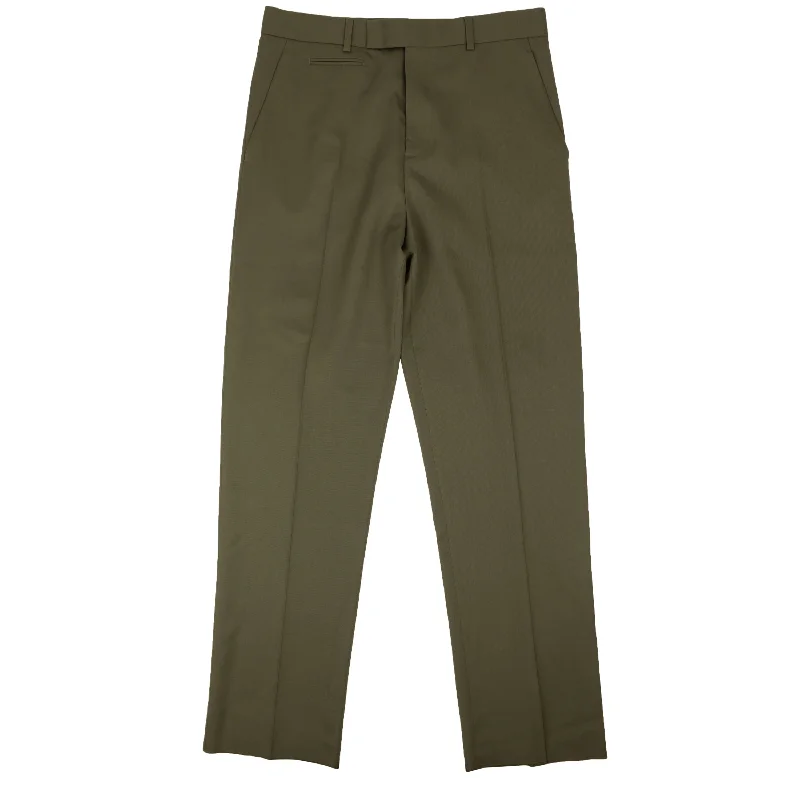 Deal Explosion Olive Green Wool Twill Pants