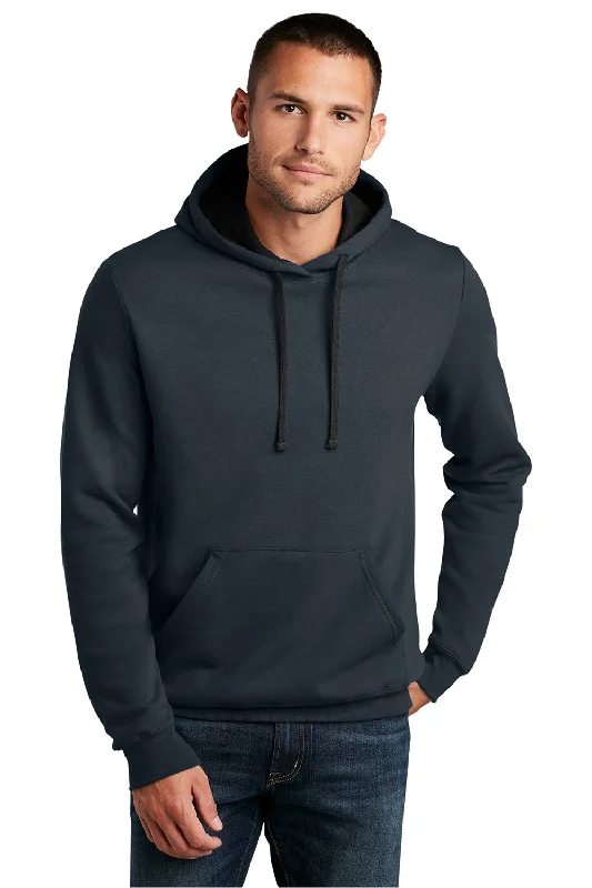 Amazing Value District Mens The Concert Fleece Hooded Sweatshirt Hoodie w/ Pouch Pocket - New Navy Blue Amazing Value District Mens The Concert Fleece Hooded Sweatshirt Hoodie w/ Pouch Pocket - New Navy Blue