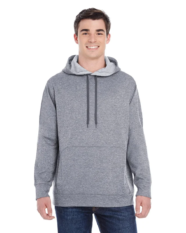 Closeout Sale Champion Adult Performance Fleece Pullover Hood | Slate Gray Hthr