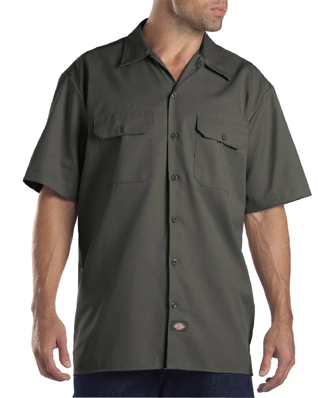 Time-Limited Offer Dickies Short Sleeve Work Shirt | Olive Green