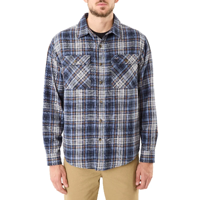 Now Available LONG SLEEVE 2-POCKET PLAID FLANNEL SHIRT WITH PEN-SLOT