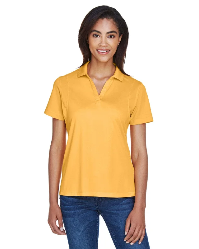 Act Fast Harriton Ladies Micro-Pique Knit Polo Shirt | Gold