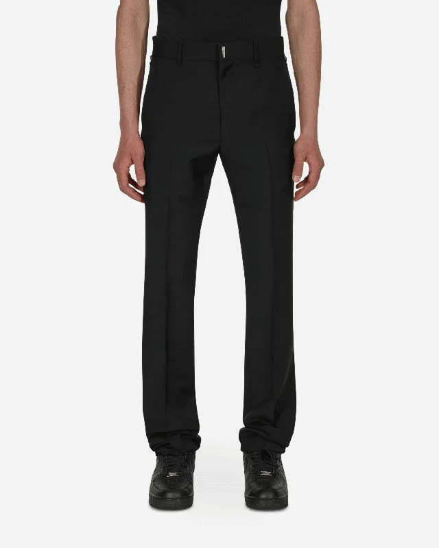 Weekend Savings Delight Zip Details Wool Trousers Black