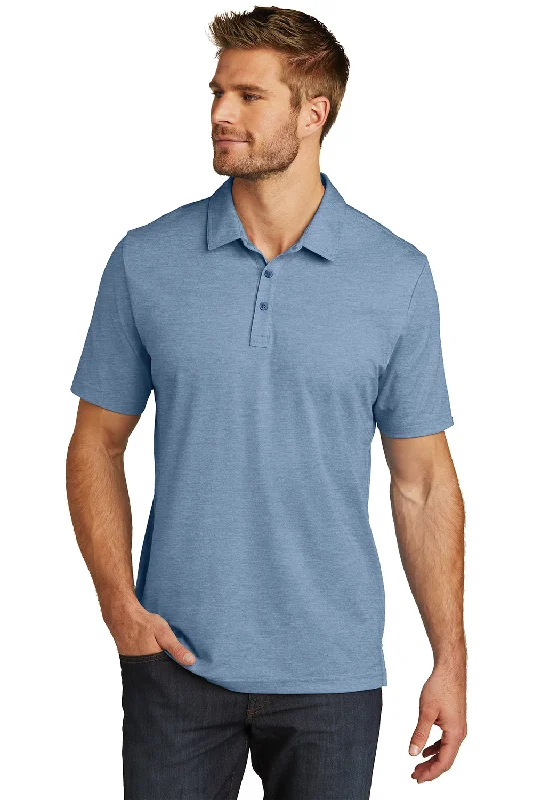 Mega Sale TravisMathew Mens Oceanside Moisture Wicking Short Sleeve Polo Shirt - Heather Classic Blue Mega Sale TravisMathew Mens Oceanside Moisture Wicking Short Sleeve Polo Shirt - Heather Classic Blue
