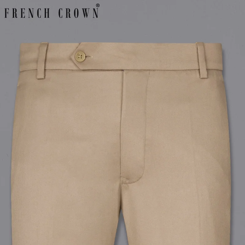 Act Now Pavlova Brown Wool Rich Pant