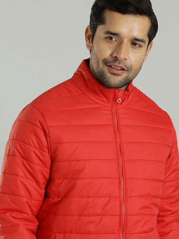 Savings Event Men Solid Full Sleeve Bomber Jacket