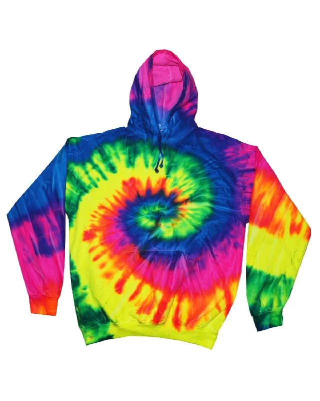 Weekend Offers That Sizzle Tie-Dye Youth Pullover Hoodie | Neon Rainbow
