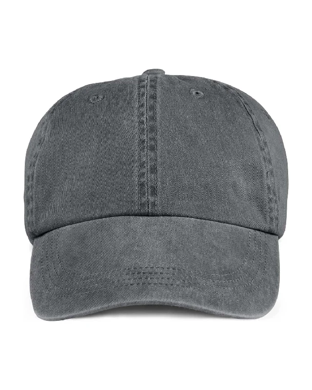 Daily Deals Anvil 6-Panel Pigment-Dyed Twill Cap | Charcoal