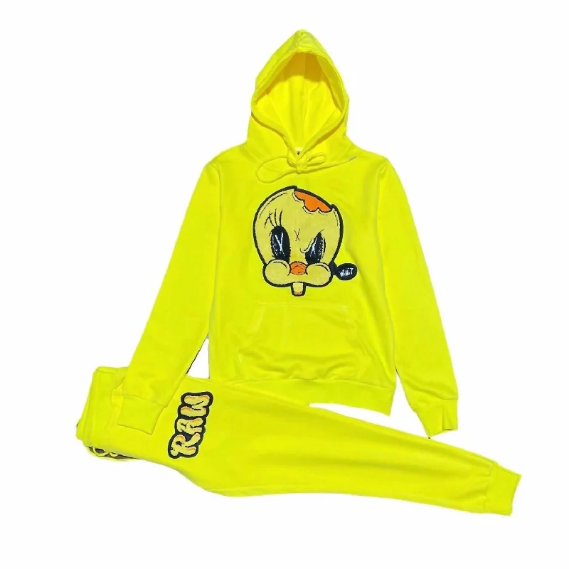Final Markdown Men's Angry Bird Jogging Set In Yellow