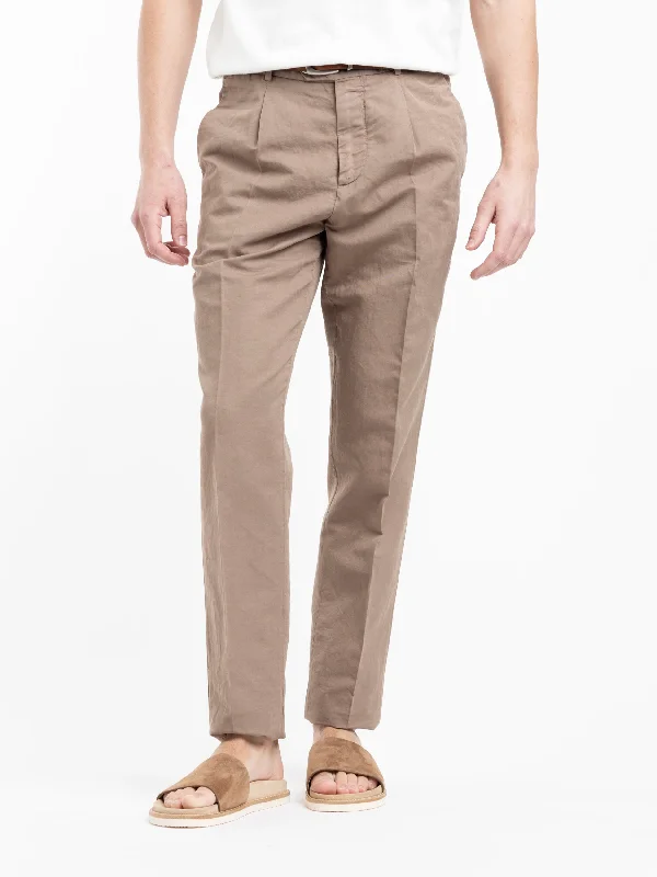 Buy More, Save More Brown Garment-Dyed Leisure Fit Five-Pocket Denim
