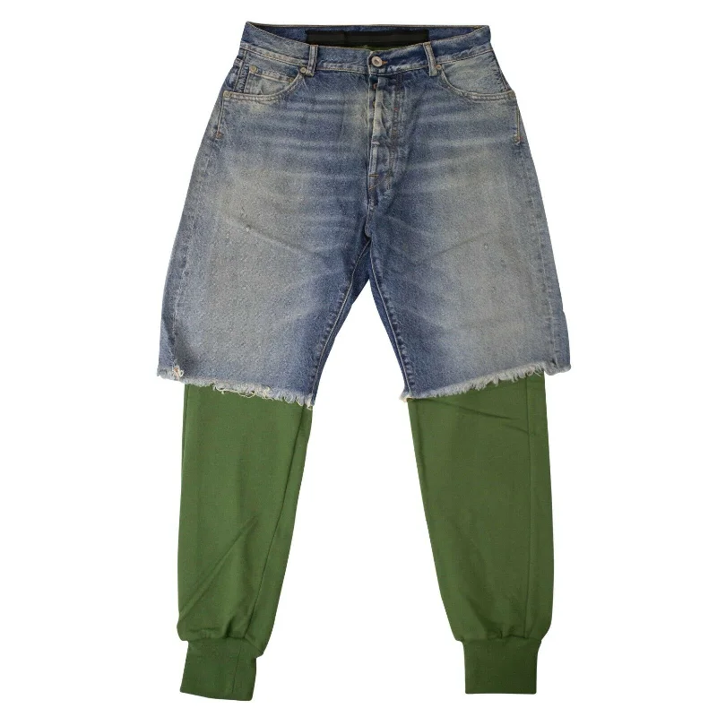 Weekend Discounts to Celebrate Unravel Project Baggy Jeans With Ribbed Cuff - Denim