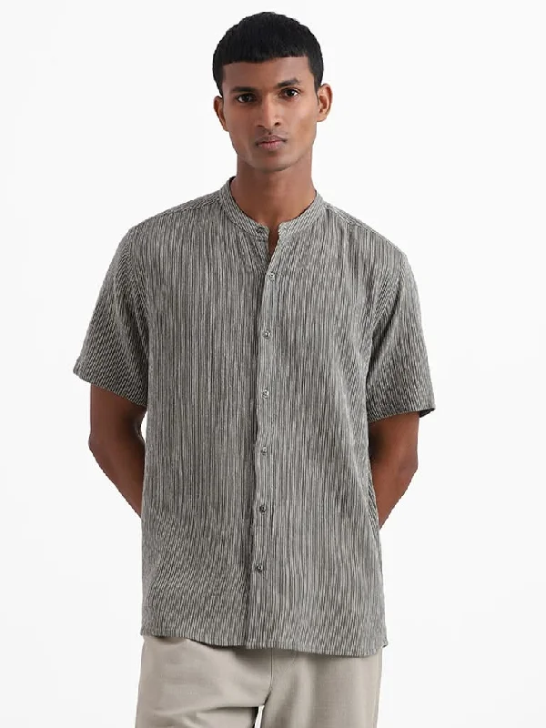 Epic Deals ETA Green Striped Cotton Resort-Fit Shirt