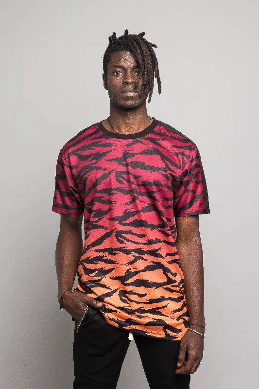 Midnight Madness Dip Dye Gradient Tiger T-Shirt