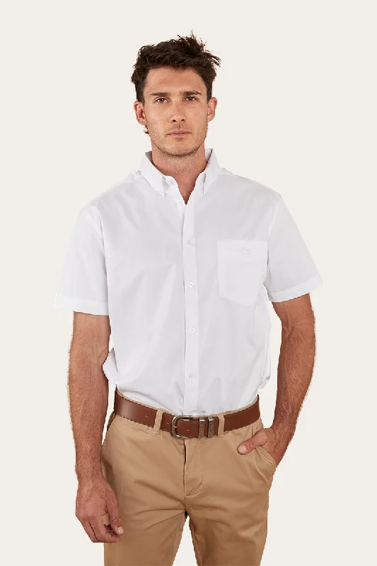 Today Only Heritage Mens Short Sleeve Dress Shirt - White