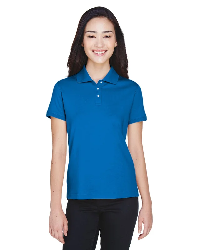 Weekend Offers That Delight Devon & Jones Ladies Perfect Pima Interlock Polo Shirt | French Blue