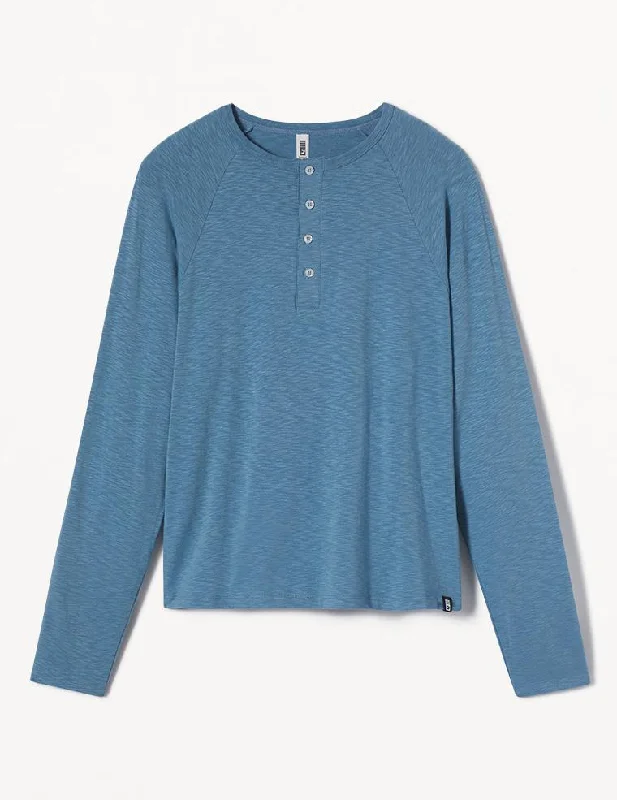 Weekend Offers That Please Relax Henley: Denim Blue