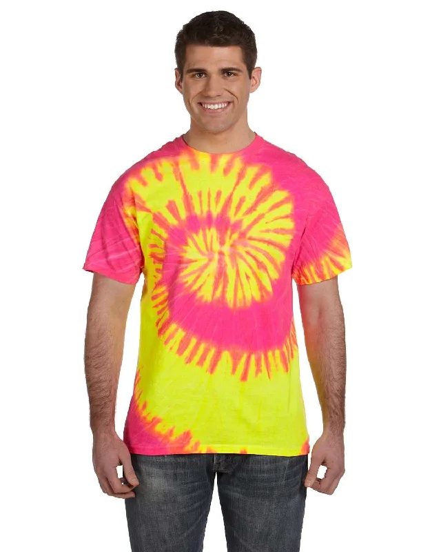Crazy Deals Tie-Dye Youth 100% Cotton Tie-Dyed T-Shirt | Flrescent Swirl