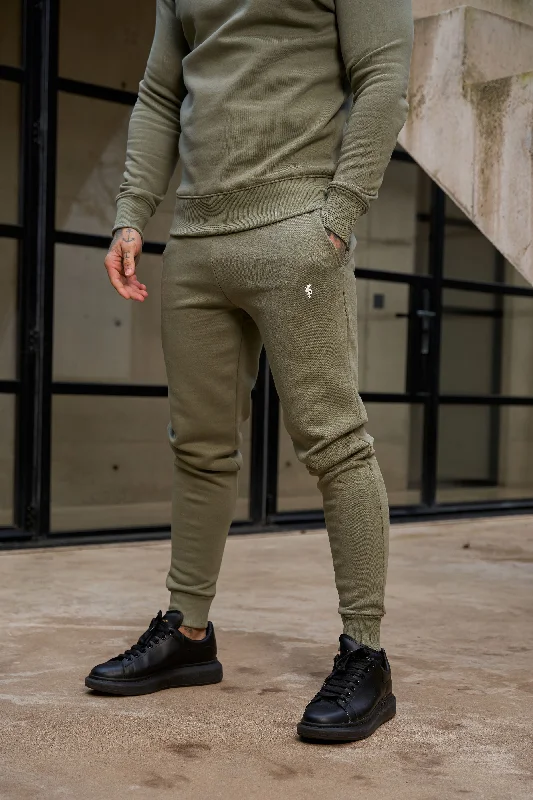 Fantastic Offers FS Plain Olive Tracksuit Bottoms with FS Branding - FSH1198
