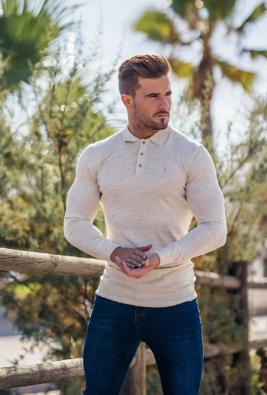 Midnight Madness Father Sons Classic Beige Shirt Knitted Long Sleeve Polo - FSH176 (LAST CHANCE) Midnight Madness Father Sons Classic Beige Shirt Knitted Long Sleeve Polo - FSH176 (LAST CHANCE)