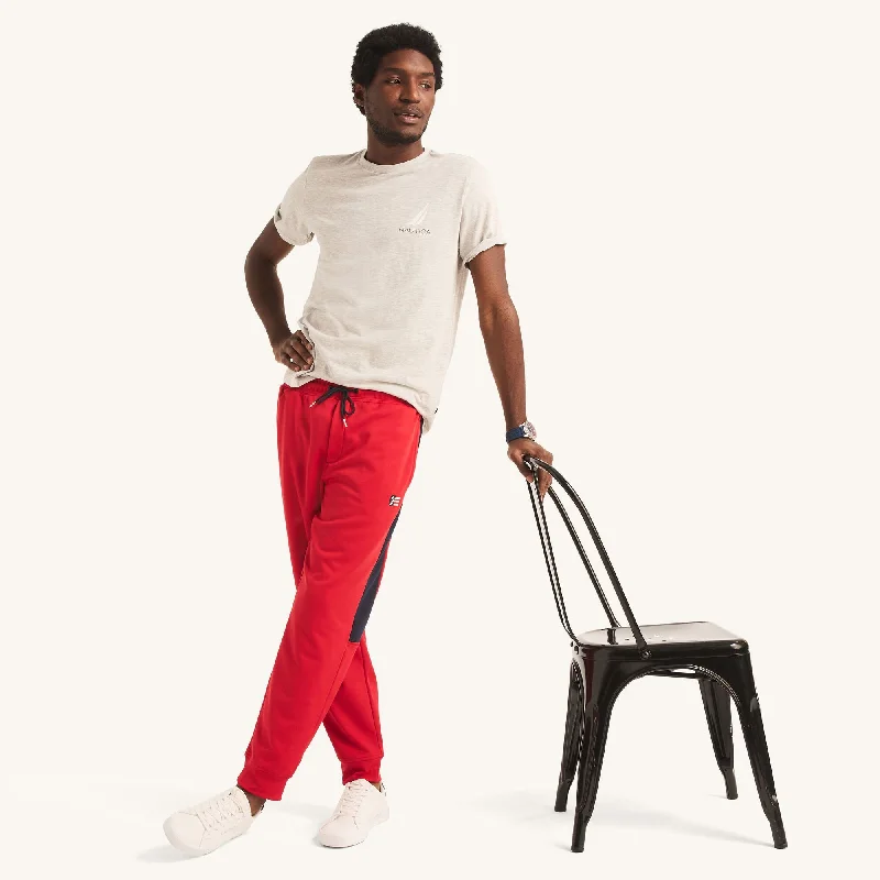 Super Sale Nautica Mens Sustainably Crafted Colorblock Fleece Pant