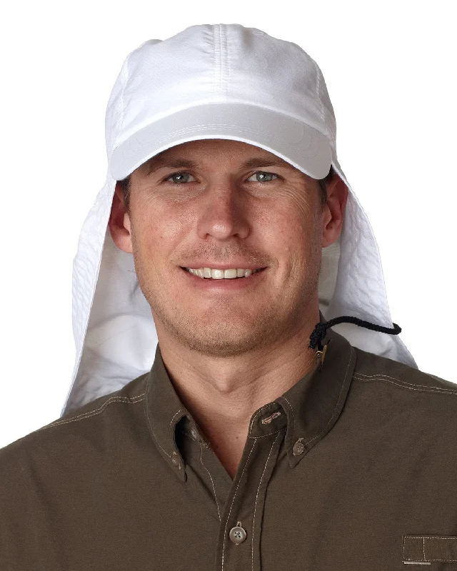 Midnight Madness Adams Low-Profile Cap with Neck Cape | White
