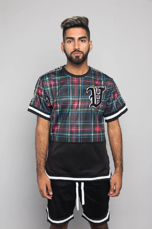 Final Markdown Plaid V Baseball Jersey T-Shirt