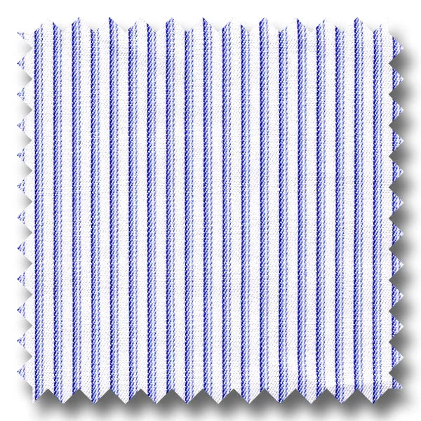 Weekend Special Blue Stripe 200 2Ply Broadcloth - Custom Dress Shirt