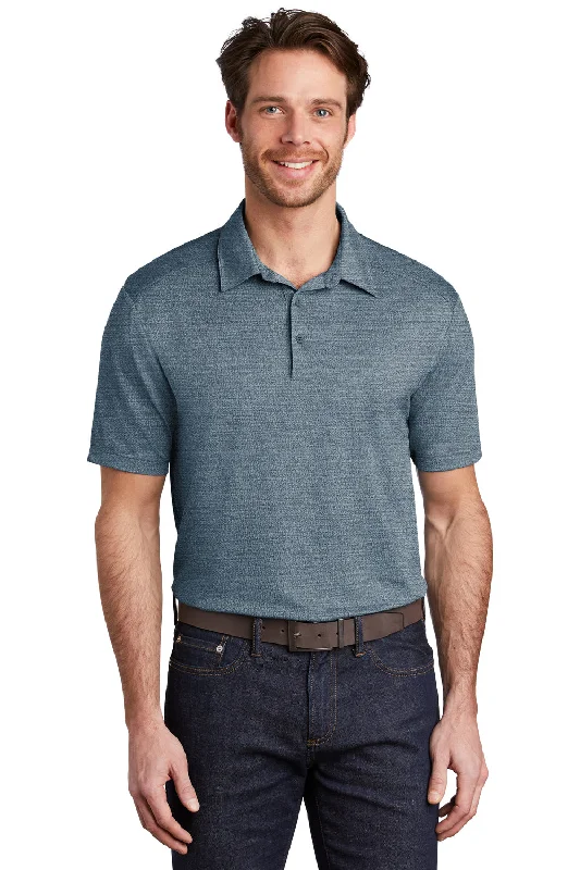 Take Advantage Port Authority Mens Moisture Wicking Short Sleeve Polo Shirt - Regatta Blue/Gusty Grey Take Advantage Port Authority Mens Moisture Wicking Short Sleeve Polo Shirt - Regatta Blue/Gusty Grey