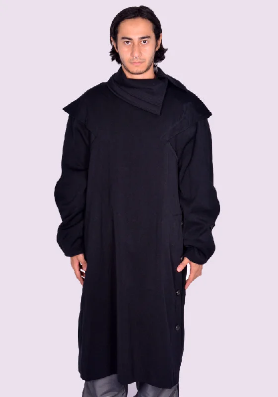 Great Deal KIKO KOSTADINOV MEN KKAW24C01-60 BENDIX COAT RAVEN BLACK (New season FW24)