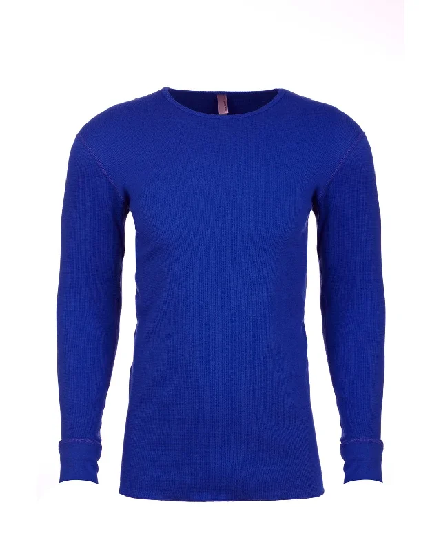 Weekend Offers That Amaze Next Level Mens Blended Thermal Tee | Royal