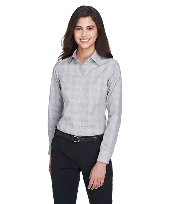 Shop and Save DG520W - Devon & Jones Ladies Crown Woven Collection™ Glen Plaid