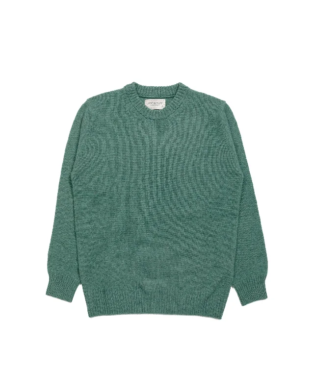 Weekend Price Cuts Galore The Real McCoy's MC21114 Wool Crewneck Sweater Kelly Green