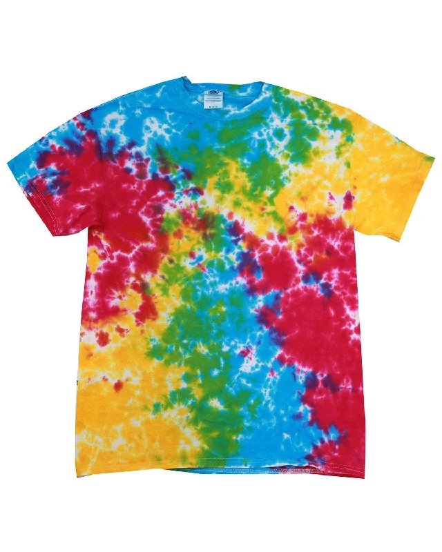 Buy Now Tie-Dye Youth 100% Cotton Tie-Dyed T-Shirt | Multi Rainbow