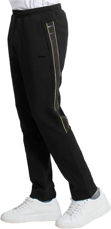 Price Drop Men's - Hadim Side Taping Logo Track Pants Jogger In Black